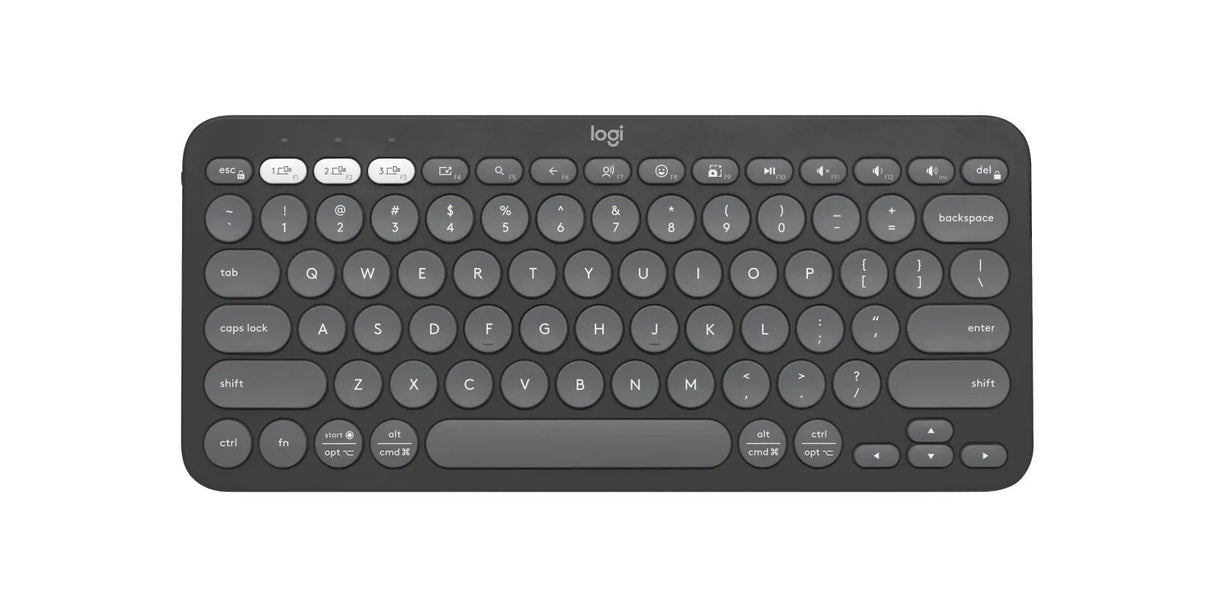 Logitech Pebble Keys 2 K380s Wireless Keyb, Tonal Graphite (Nordic) – Trådløse tastaturer (billede 1)