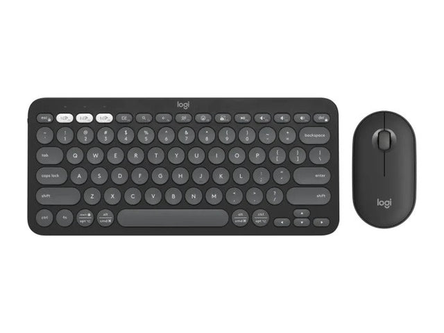 Logitech Pebble 2 Combo Wireless Keyb/Mouse, Tonal Graphite (Nordic) – Tastatur- og musesæt (billede 1)