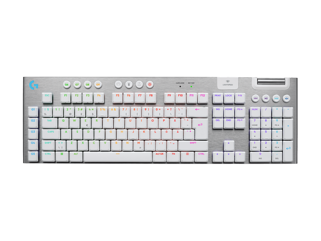 Logitech G915 X LIGHTSPEED Wireless Gaming KB Tactile, White (Nordic) – Tastaturer (billede 1)