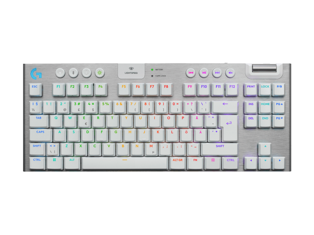 Logitech G915 X LIGHTSPEED TKL WirelessGaming KB Tactile White Nordic – Tastaturer (billede 1)