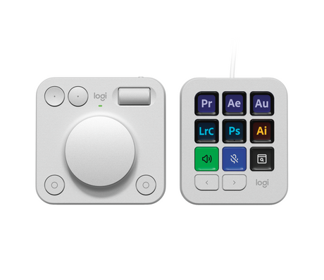 Logitech MX Creative Console, pale grey – Konsoller & controllere