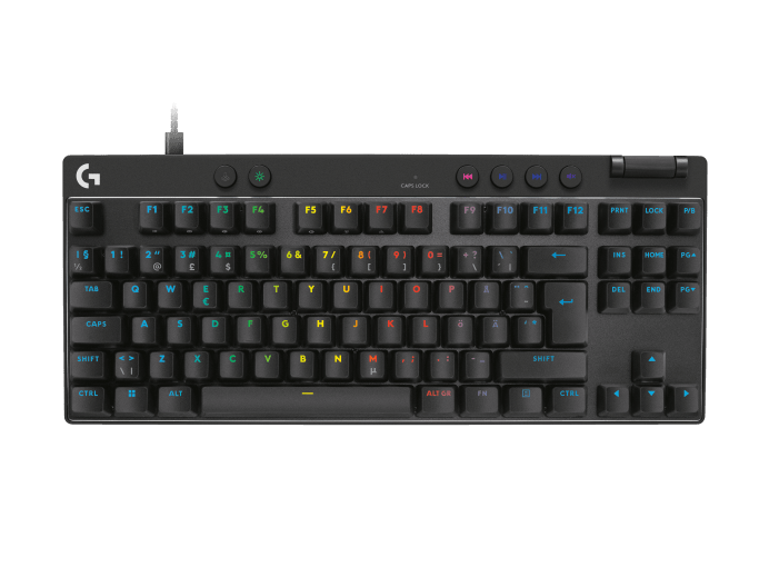 Logitech PRO X TKL RAPID Wired Gaming Keyboard Linear, Black Nordic – Tastaturer (billede 1)