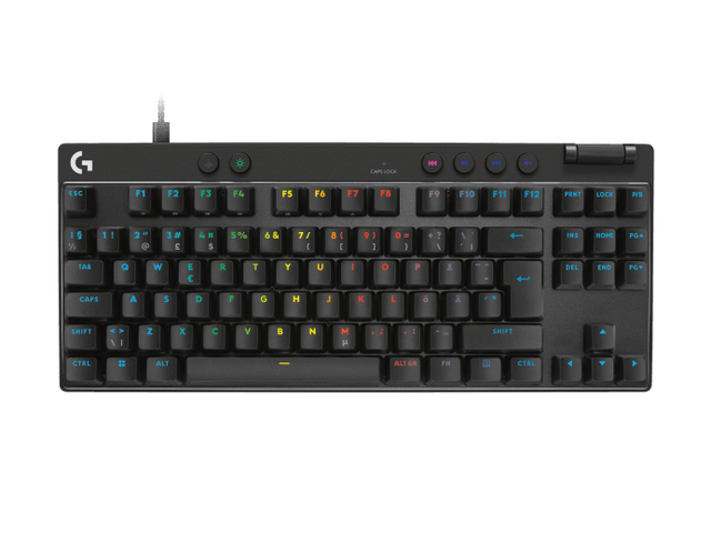 Logitech PRO X TKL RAPID Wired Gaming Keyboard Linear, Black Nordic – Tastaturer (billede 1)