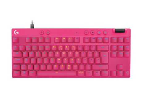 Logitech PRO X TKL RAPID Wired Gaming Keyboard Linear, Magenta Nordic – Tastaturer (billede 1)