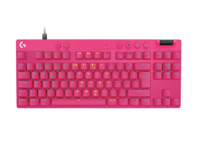Logitech PRO X TKL RAPID Wired Gaming Keyboard Linear, Magenta Nordic – Tastaturer (billede 1)