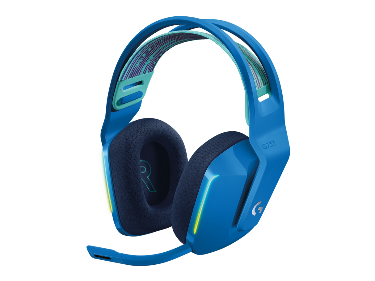 Logitech G733 LIGHTSPEED Wireless RGB Gaming Headset, Blue – Headsets