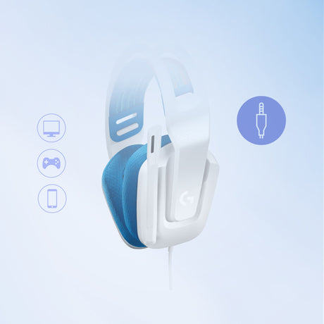 Logitech G335 Wired Gaming Headset, White – Headsets med kabel (billede 2)