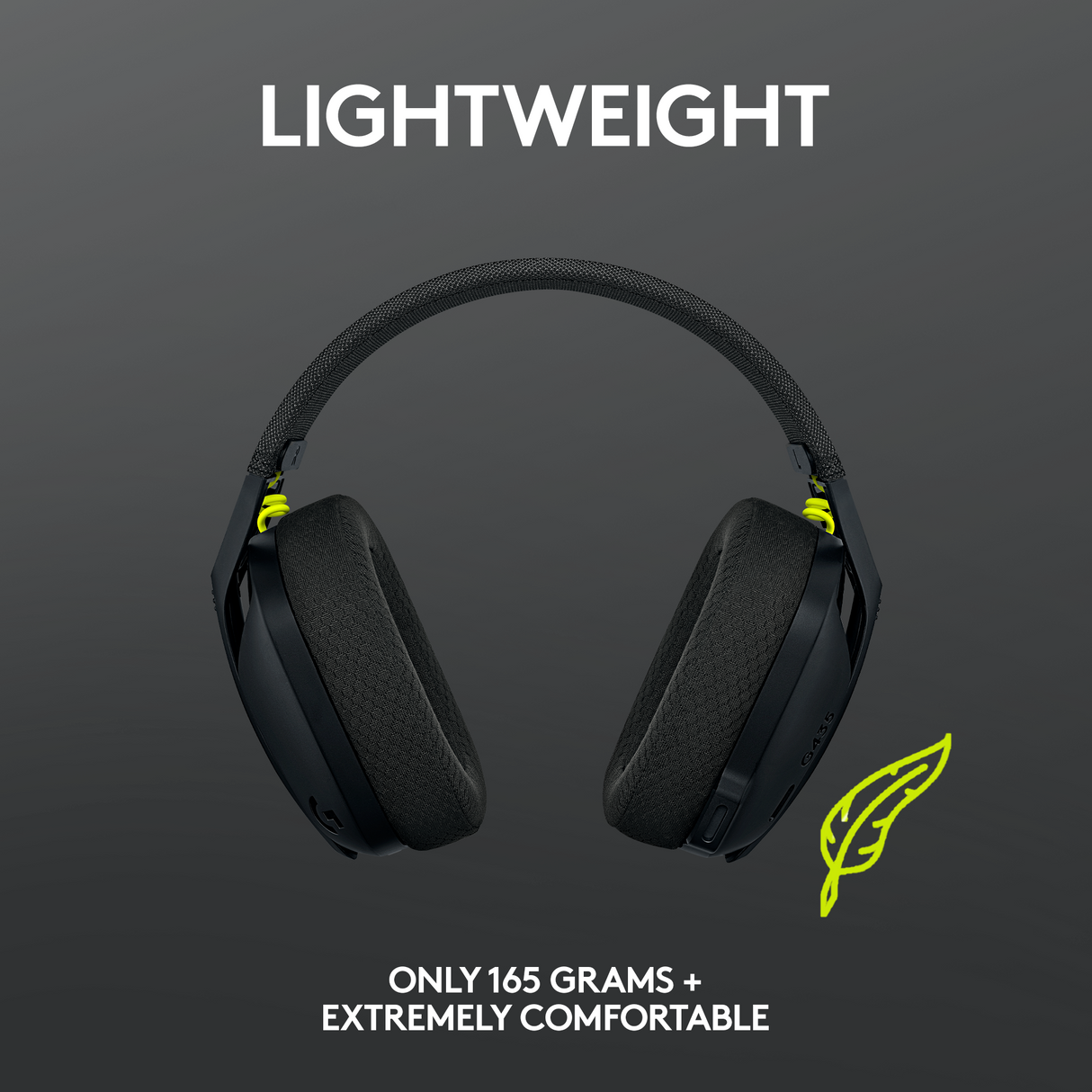 Logitech G435 LIGHTSPEED Wireless Gaming Headset, Black – Headsets (billede 3)