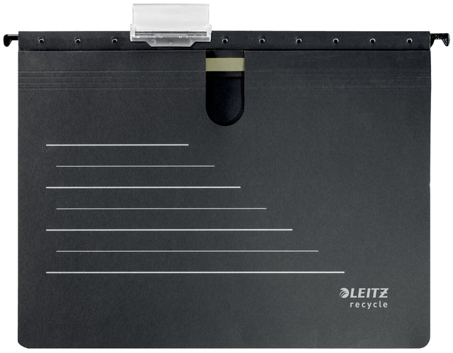 Hængemappe m/mekanisme recycle A4 sort – image 1