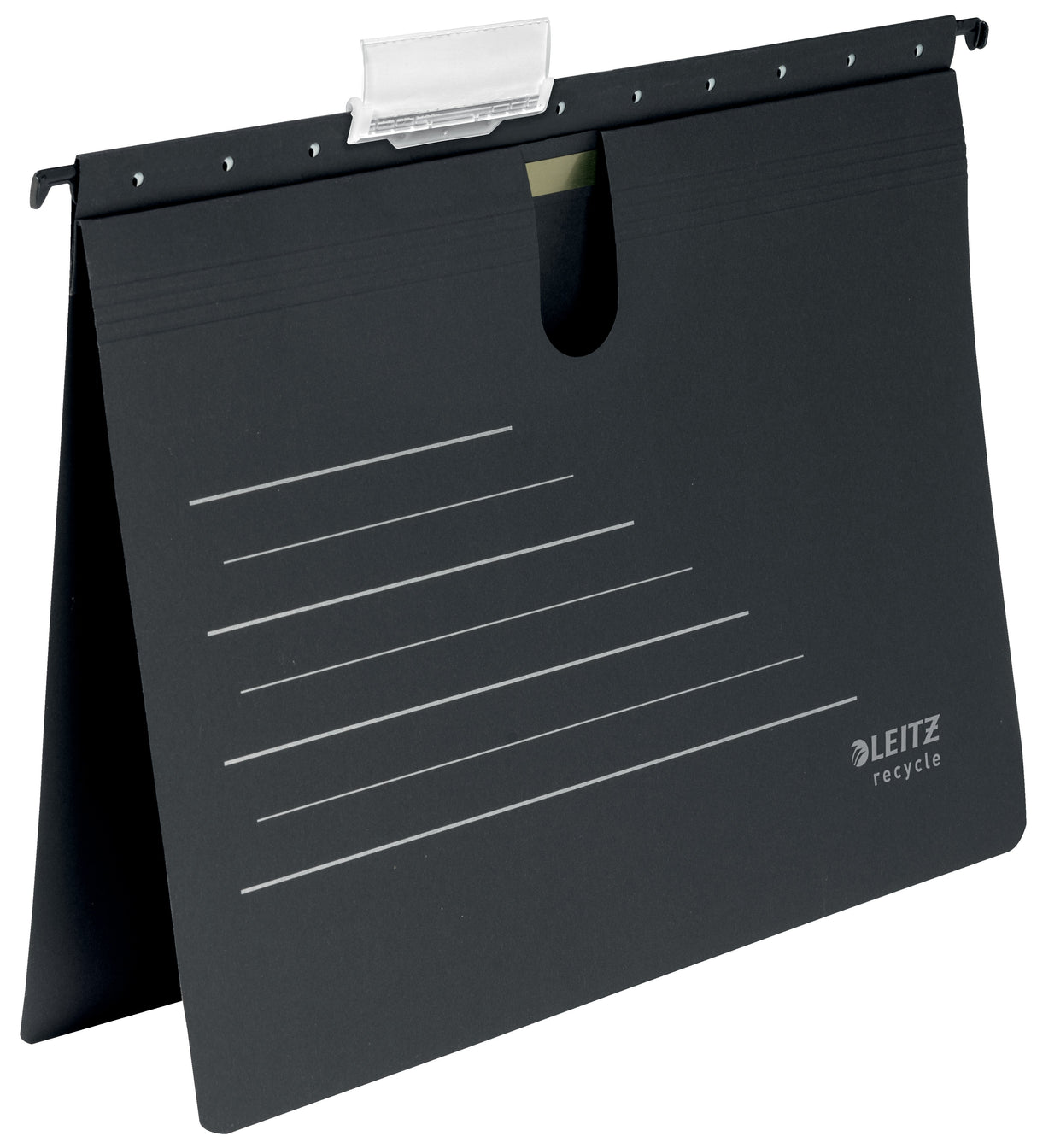 Hængemappe m/mekanisme recycle A4 sort – image 5