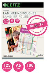 Leitz Lamineringslomme glans 125my A6 (100) – Laminering & tilbehør (billede 2)