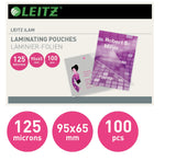 Leitz Lamineringslomme glans 125my 65x95 (100) – Laminering & tilbehør (billede 2)