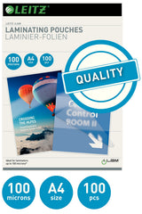 Leitz Lamineringslomme glans 100my A4 (100) – Laminering & tilbehør (billede 2)