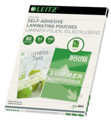 Leitz Lamineringslomme selvklæb 80my A4 (100) – Laminering & tilbehør (billede 1)
