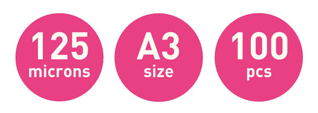 Lamineringslomme 125my A3 (100) – image 4