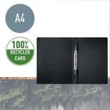 Spiralmappe recycle karton A4 sort