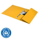 3-klap mappe recycle karton A4 gul – image 4