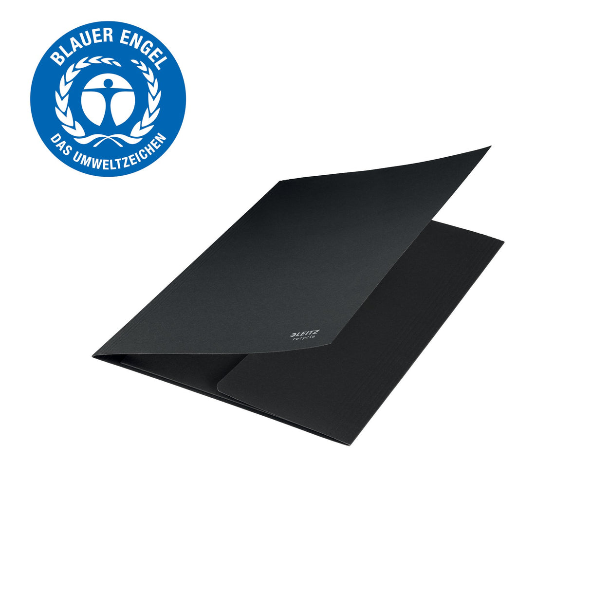 3-klap mappe recycle karton A4 sort – image 3