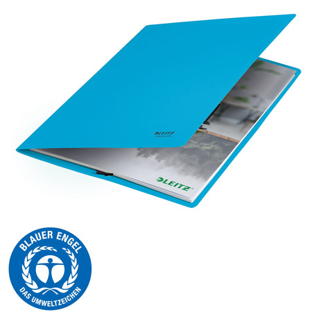 Elastikmappe recycle karton A4 blå – image 4