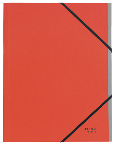 Sorteringsmappe recycle karton A4 6-delt rød – image 1