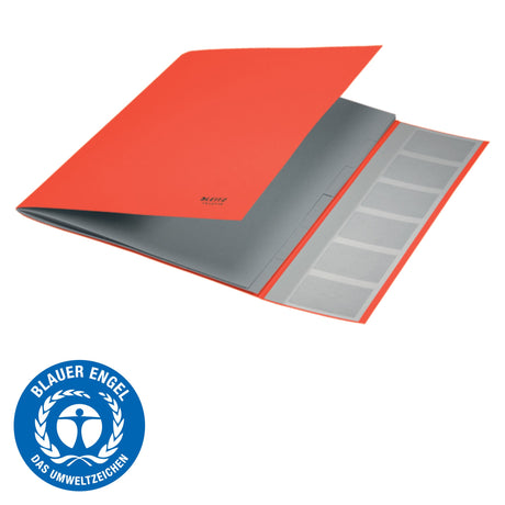 Sorteringsmappe recycle karton A4 6-delt rød – image 4