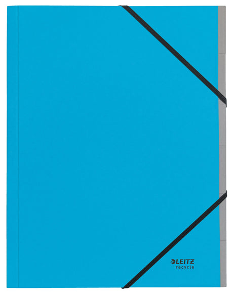 Sorteringsmappe recycle karton A4 6-delt blå – image 1