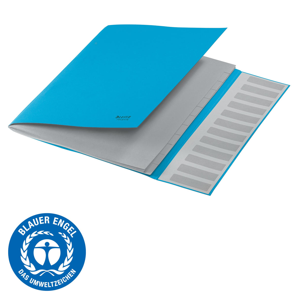 Sorteringsmappe recycle karton A4 12-delt blå – image 9