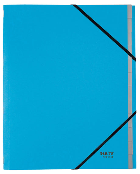 Sorteringsmappe recycle karton A4 12-delt blå – image 6