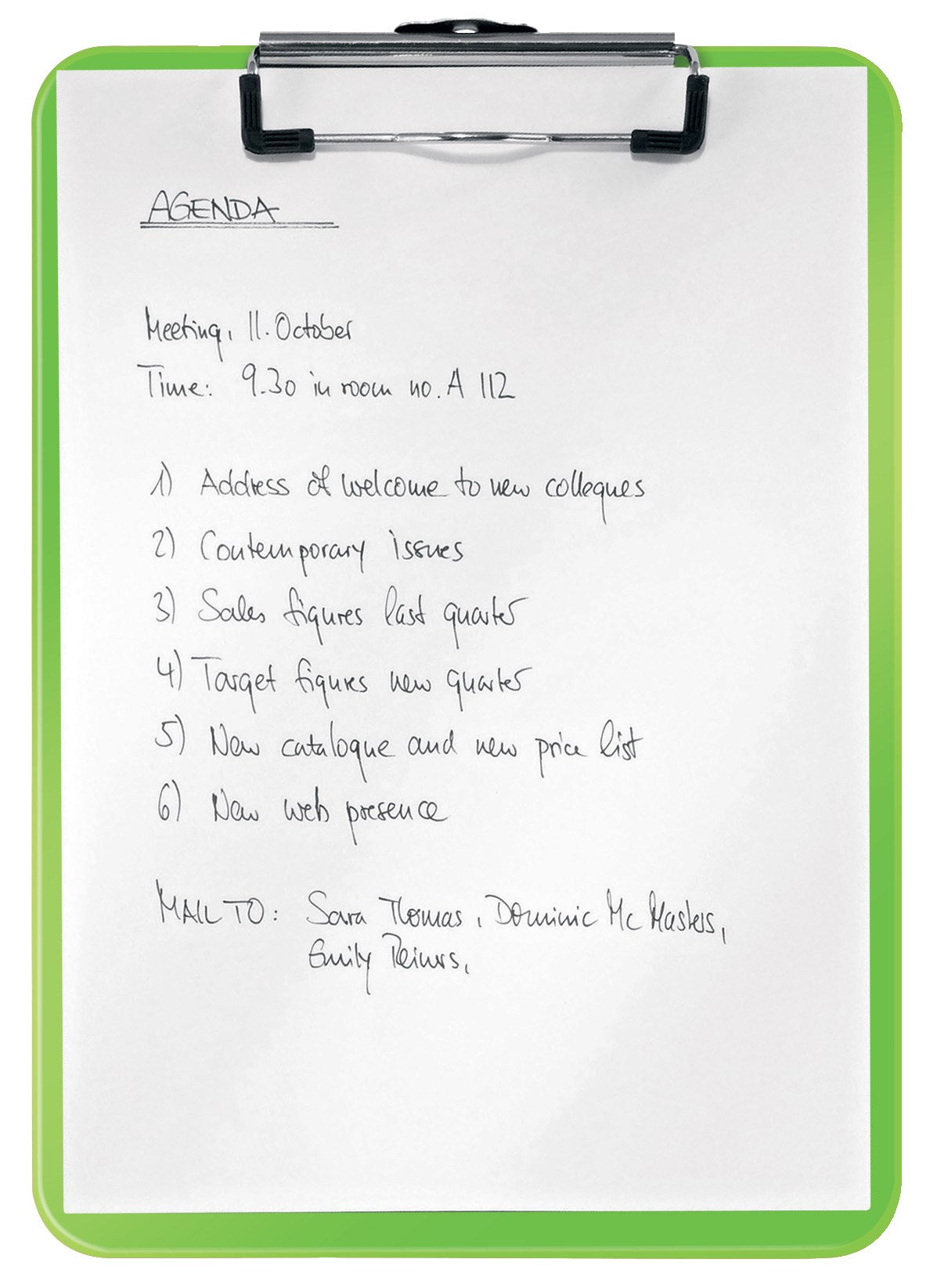 Clipboard WOW uden forside A4 grøn – image 4