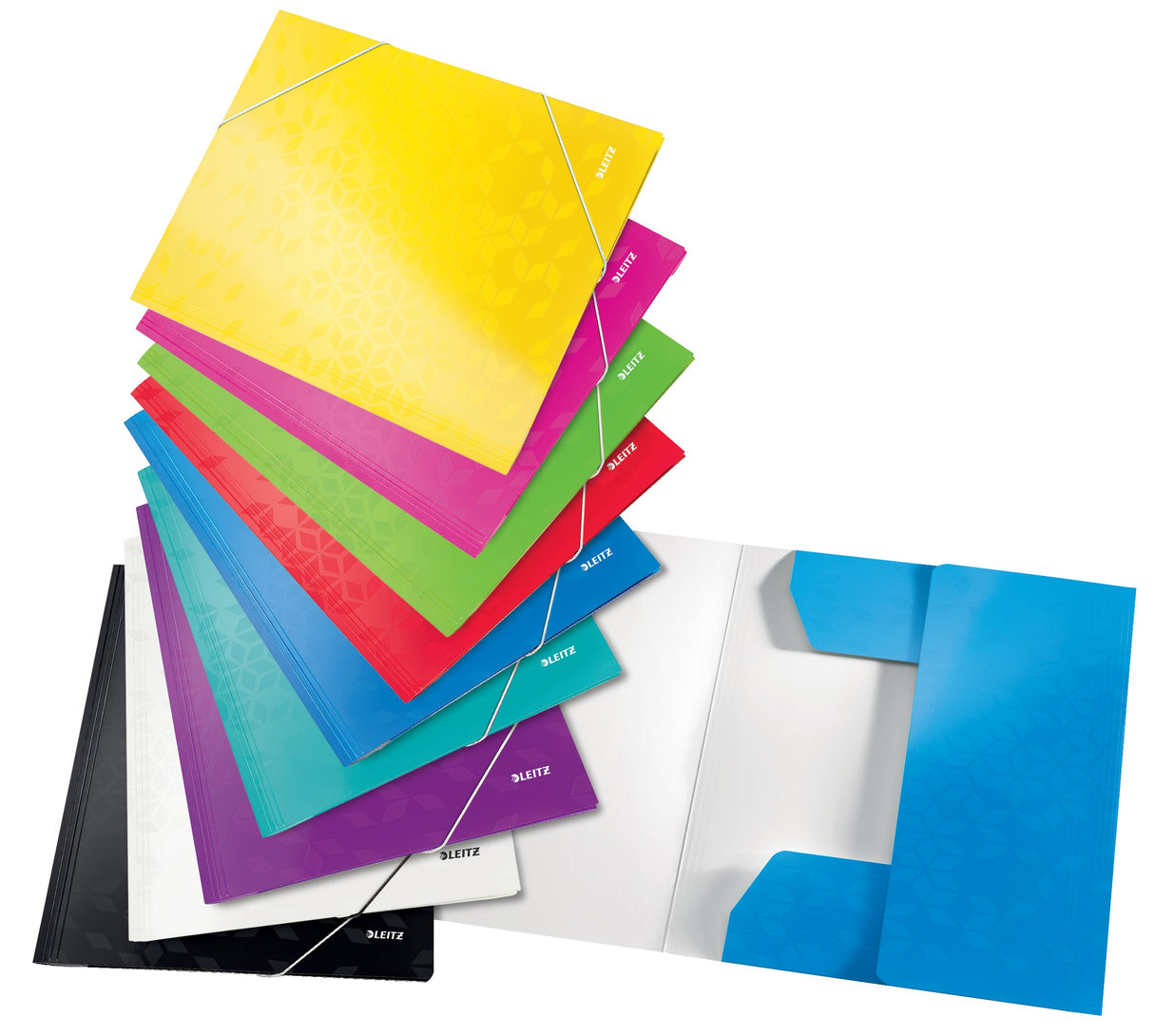 3-klap elastikmappe WOW pap A4 rød – image 10