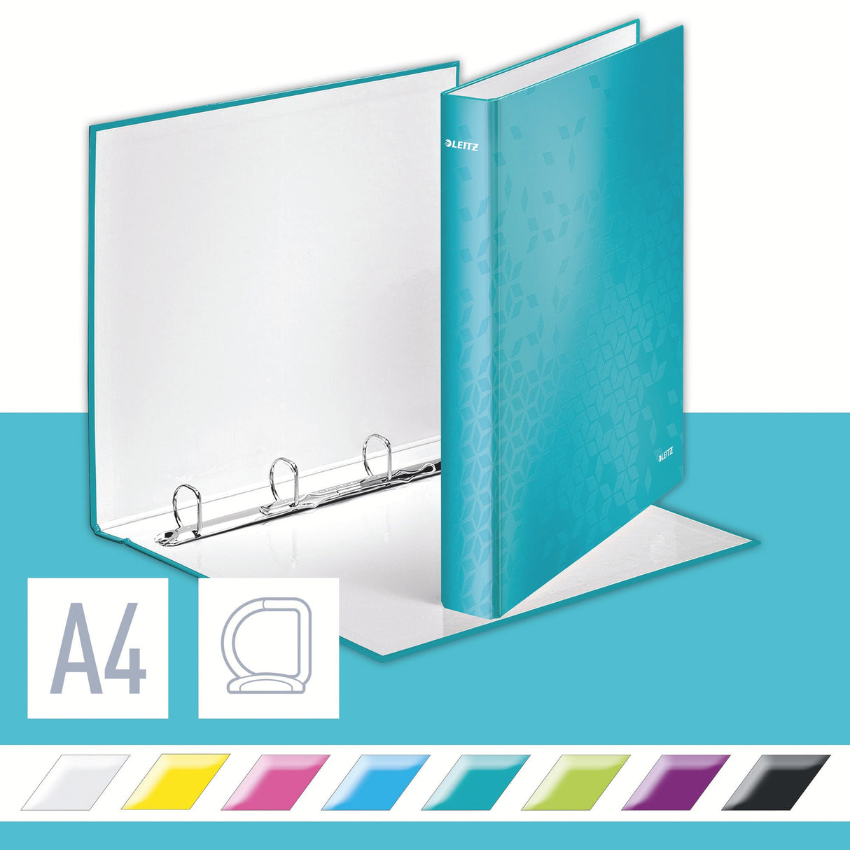 Ringbind WOW A4+ 4DR/25mm isblå