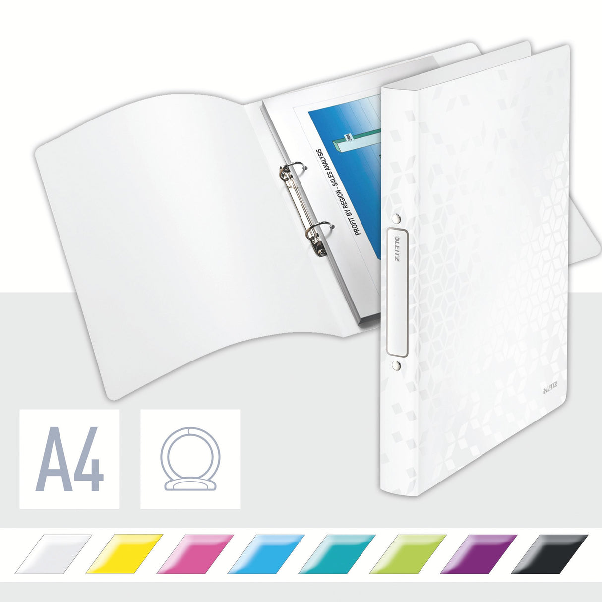 Ringbind WOW PP 2RR 25mm hvid – image 3