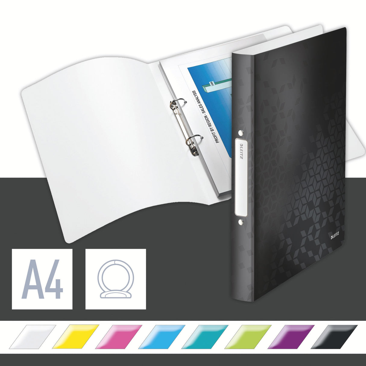 Ringbind WOW PP 2RR 25mm sort – image 6