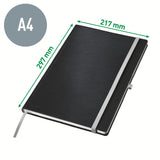 Notesbog Style hardcover A4 kvad. 100g/80ark sort