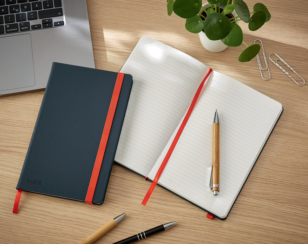 Notesbog Cosy HC M lin 80 ark 100g grå