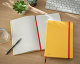 Notesbog Cosy HC L lin 80 ark 100g gul