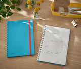 Notesblok Cosy spiral L kva 80 ark 100g blå