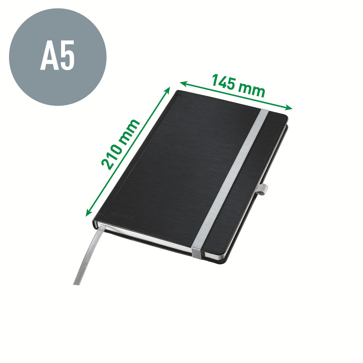 Notesbog Style hardcover A5 kvad. 100g/80ark sort