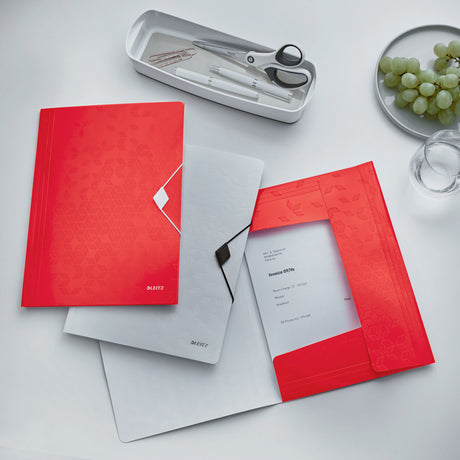 3-klap elastikmappe WOW PP A4 rød – image 7