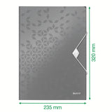 3-klap elastikmappe WOW PP A4 rød – image 9