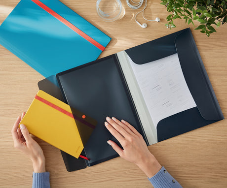 3-klap elastikmappe Cosy PP A4 grå – image 7