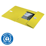 3-klap mappe recycle PP A4 gul – image 2