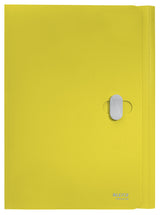 3-klap mappe recycle PP A4 gul – image 3