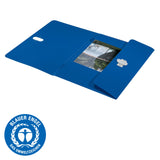 3-klap mappe recycle PP A4 blå – image 2