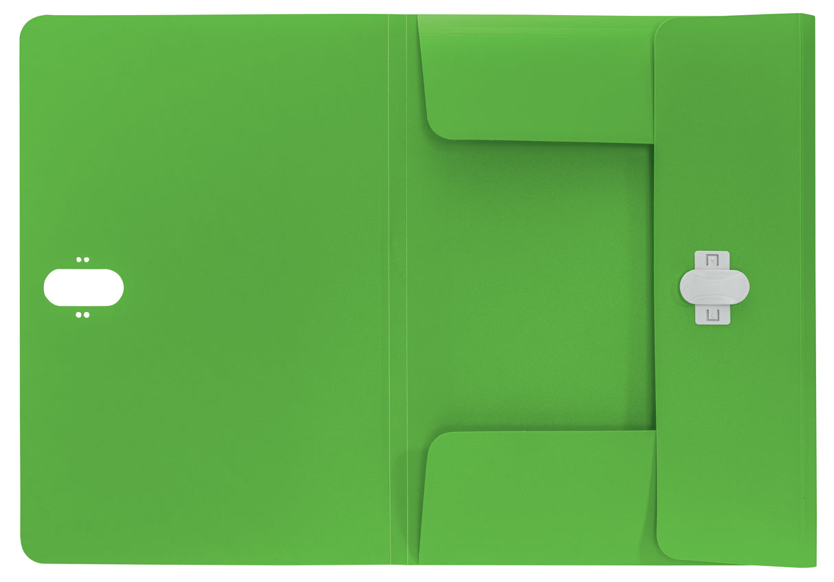 3-klap mappe recycle PP A4 grøn – image 4