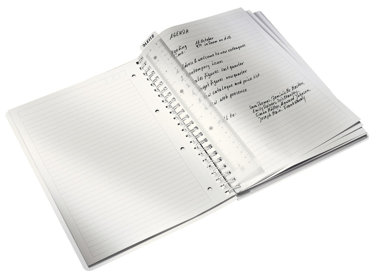 Notesbog WOW PP A4 m/hul lin. 80ark pink