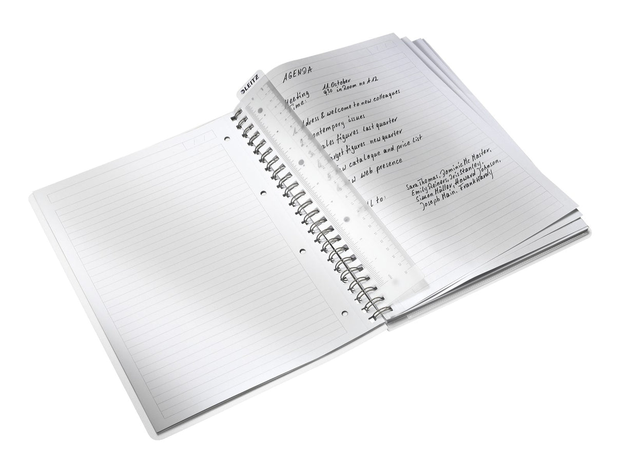 Notesbog WOW PP A4 m/hul lin. 80arkl blå