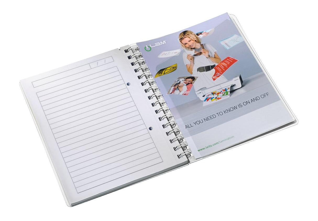 Notesbog WOW PP A5 m/hul lin 80ark lilla