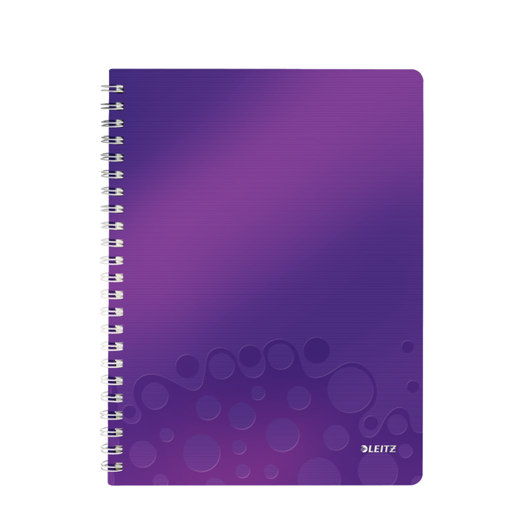 Notesbog WOW PP A5 m/hul lin 80ark lilla