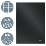 Notesbog Solid hardcover A4 kvad. 80g/80ark sort